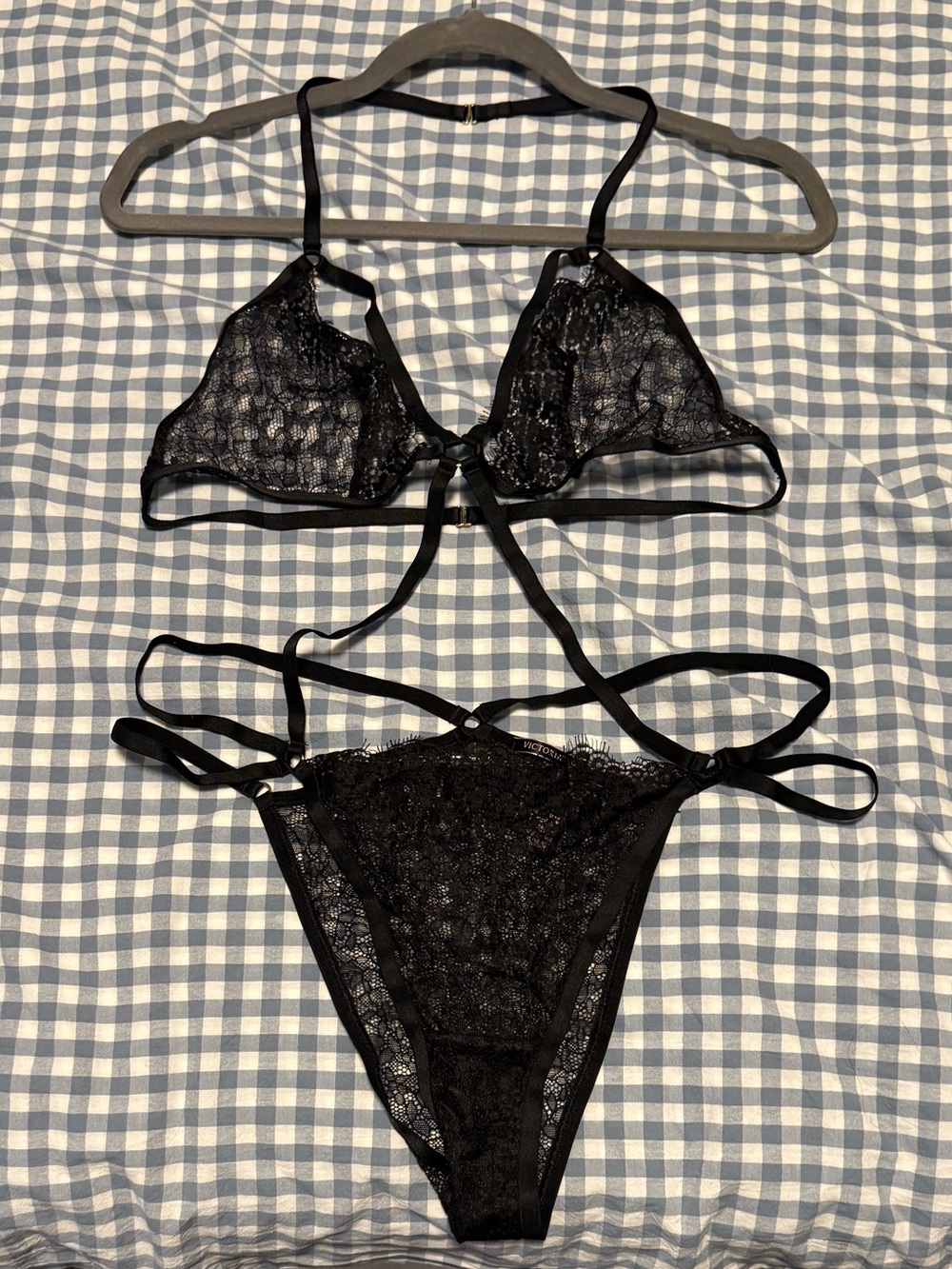 Victoria's Secret Black Lace Strappy Lingerie